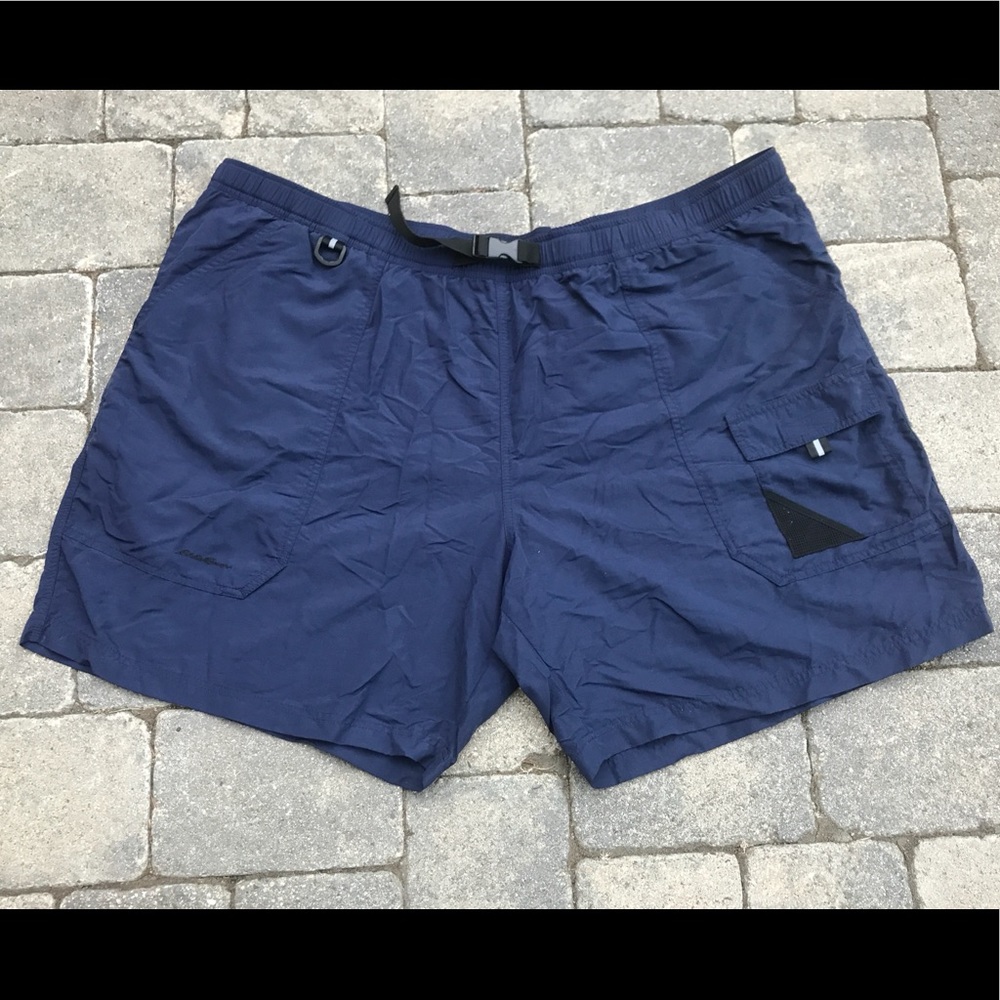 EDDIE BAUER MEN'S BELTED SWIM TRUNKS | SIZE XXXL